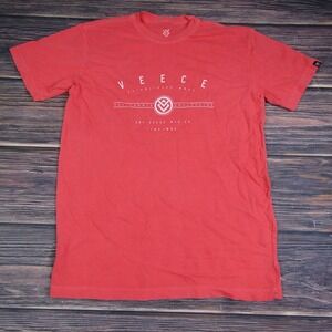 Veece NEW Mens Small Salmon Pink Graphic Short Sleeve Tee T Shirt